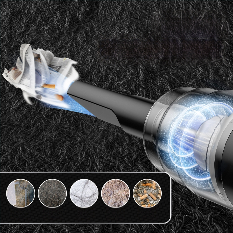 Hordozható vezeték nélküli kézi porszívó autóba, háztartási, nagy szívóerejű, újratölthető autóba, kis mini porszívó, határokon átnyúló