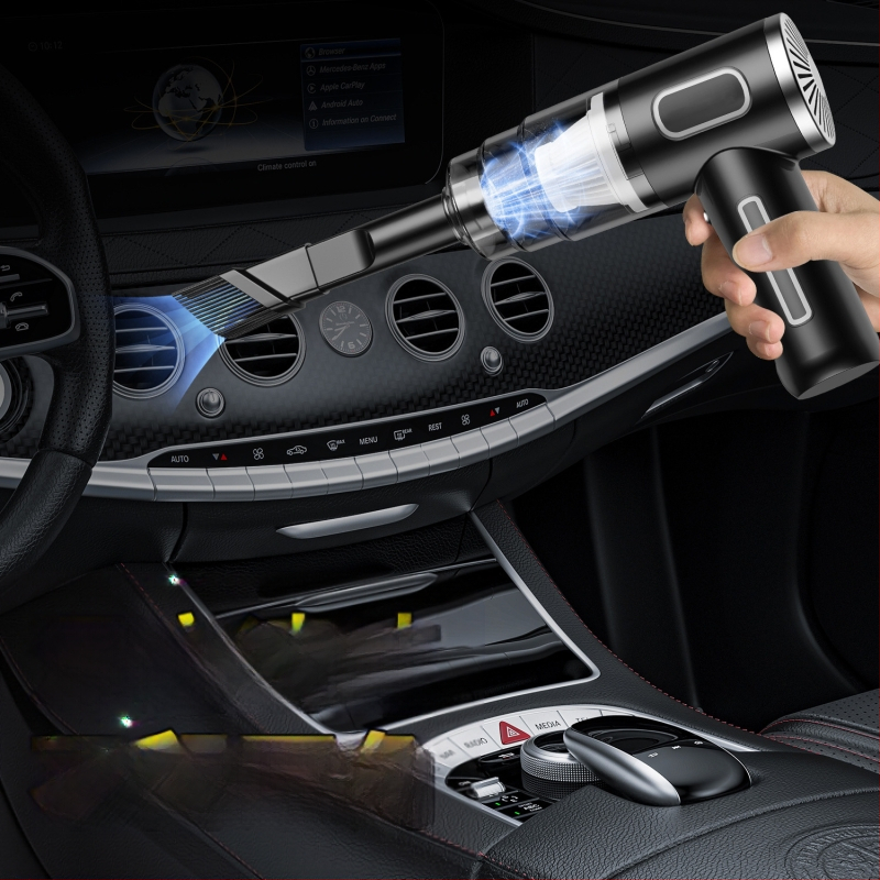 Hordozható vezeték nélküli kézi porszívó autóba, háztartási, nagy szívóerejű, újratölthető autóba, kis mini porszívó, határokon átnyúló