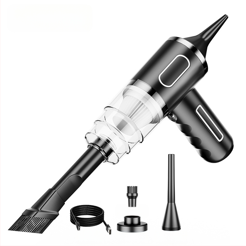 Hordozható vezeték nélküli kézi porszívó autóba, háztartási, nagy szívóerejű, újratölthető autóba, kis mini porszívó, határokon átnyúló