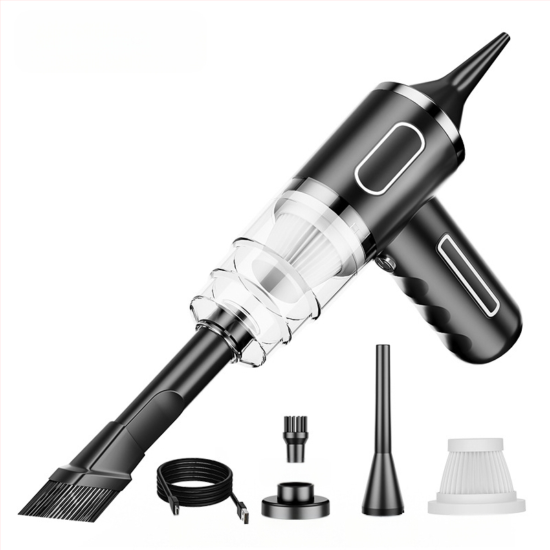 Hordozható vezeték nélküli kézi porszívó autóba, háztartási, nagy szívóerejű, újratölthető autóba, kis mini porszívó, határokon átnyúló