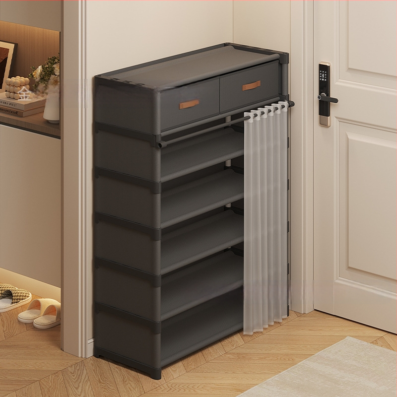 Jalanõude riiul kodu sissepääsu jaoks mitmekihiline sahtlitega kingakapp lihtne kingakapp üürikorteritele ei võta ruumi