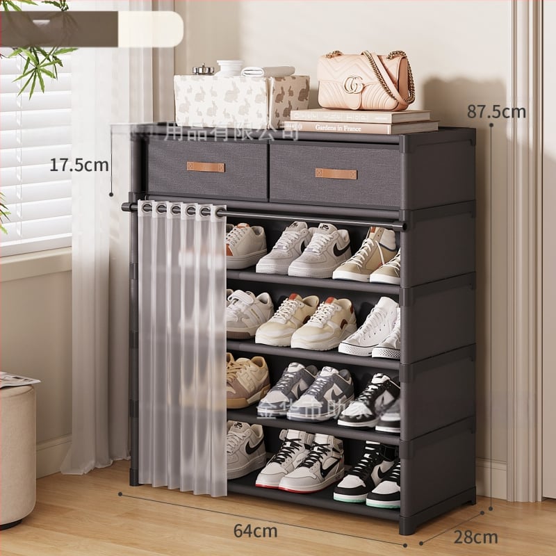 Jalanõude riiul kodu sissepääsu jaoks mitmekihiline sahtlitega kingakapp lihtne kingakapp üürikorteritele ei võta ruumi