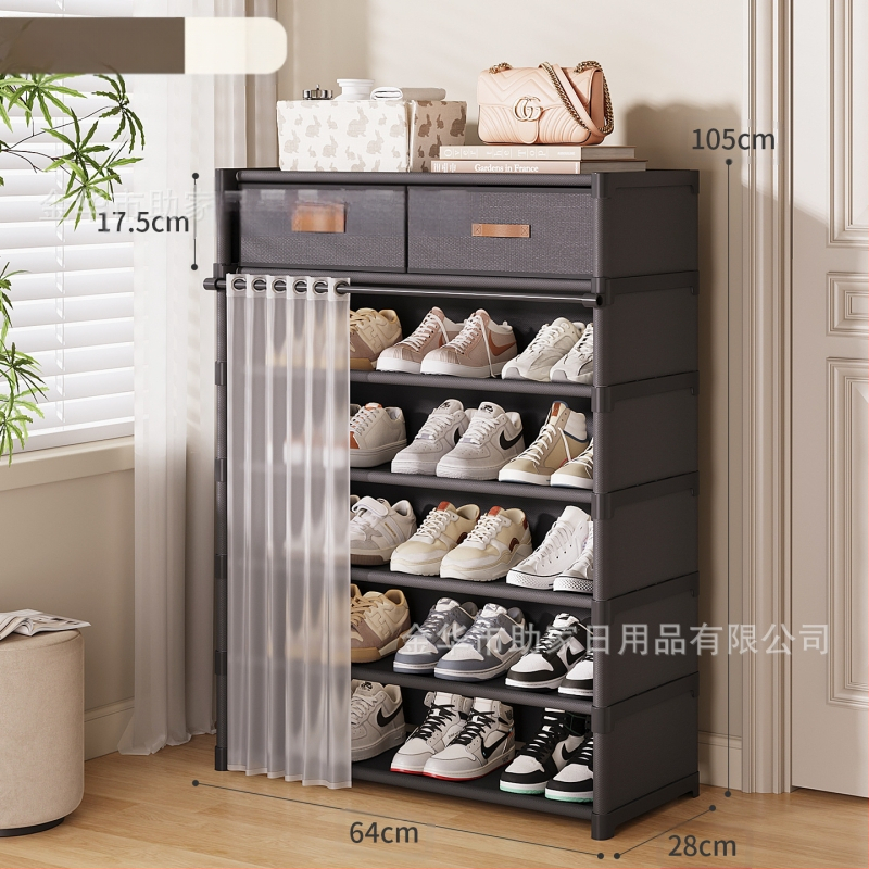 Jalanõude riiul kodu sissepääsu jaoks mitmekihiline sahtlitega kingakapp lihtne kingakapp üürikorteritele ei võta ruumi