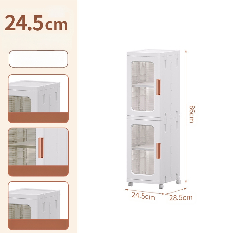 Elutoa hoiukapp Majapidamise paigaldusvaba laste mänguasjade vahedega kokkupandav kapp Suupistete hoiukapp Plastist hoiukapp