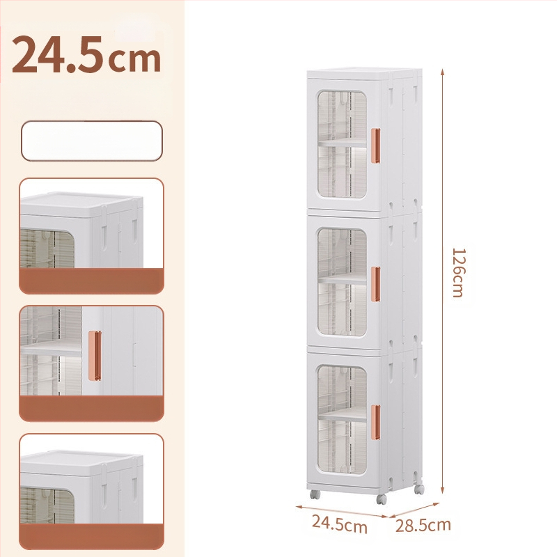 Elutoa hoiukapp Majapidamise paigaldusvaba laste mänguasjade vahedega kokkupandav kapp Suupistete hoiukapp Plastist hoiukapp