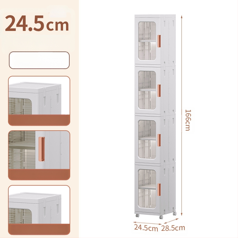 Elutoa hoiukapp Majapidamise paigaldusvaba laste mänguasjade vahedega kokkupandav kapp Suupistete hoiukapp Plastist hoiukapp