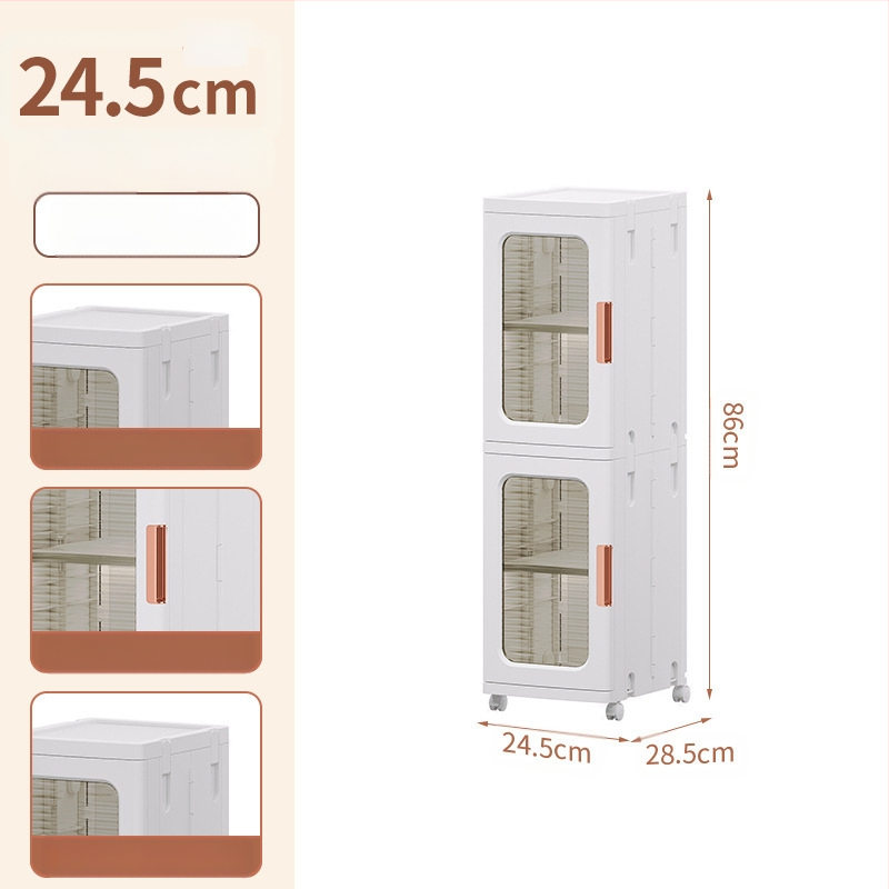 Elutoa hoiukapp Majapidamise paigaldusvaba laste mänguasjade vahedega kokkupandav kapp Suupistete hoiukapp Plastist hoiukapp