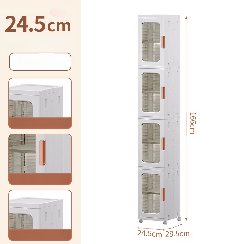 Elutoa hoiukapp Majapidamise paigaldusvaba laste mänguasjade vahedega kokkupandav kapp Suupistete hoiukapp Plastist hoiukapp