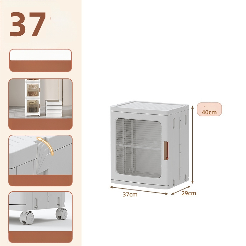 Elutoa hoiukapp Majapidamise paigaldusvaba laste mänguasjade vahedega kokkupandav kapp Suupistete hoiukapp Plastist hoiukapp
