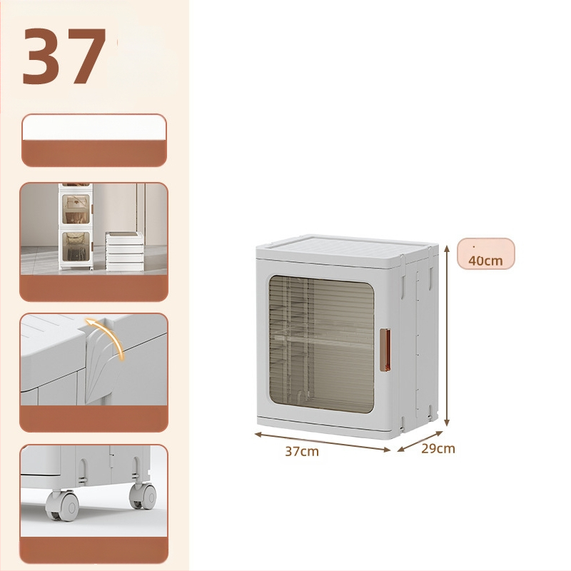 Elutoa hoiukapp Majapidamise paigaldusvaba laste mänguasjade vahedega kokkupandav kapp Suupistete hoiukapp Plastist hoiukapp