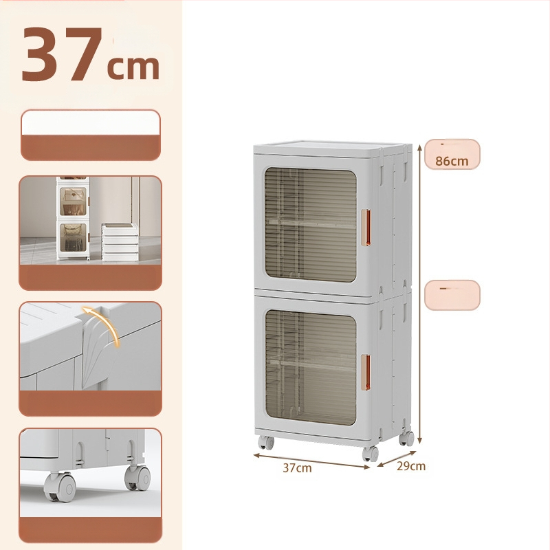 Elutoa hoiukapp Majapidamise paigaldusvaba laste mänguasjade vahedega kokkupandav kapp Suupistete hoiukapp Plastist hoiukapp