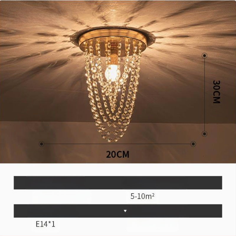 Ekspordi pakkumise Zhongshan lambid kristall klassikaline restoran soe magamistuba veranda vahekäik hulgimüük LED laelamp