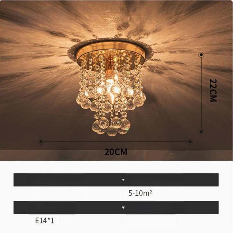 Ekspordi pakkumise Zhongshan lambid kristall klassikaline restoran soe magamistuba veranda vahekäik hulgimüük LED laelamp