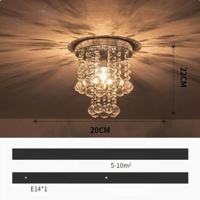 Ekspordi pakkumise Zhongshan lambid kristall klassikaline restoran soe magamistuba veranda vahekäik hulgimüük LED laelamp