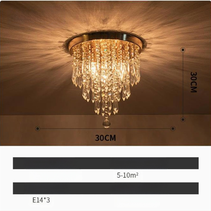 Ekspordi pakkumise Zhongshan lambid kristall klassikaline restoran soe magamistuba veranda vahekäik hulgimüük LED laelamp