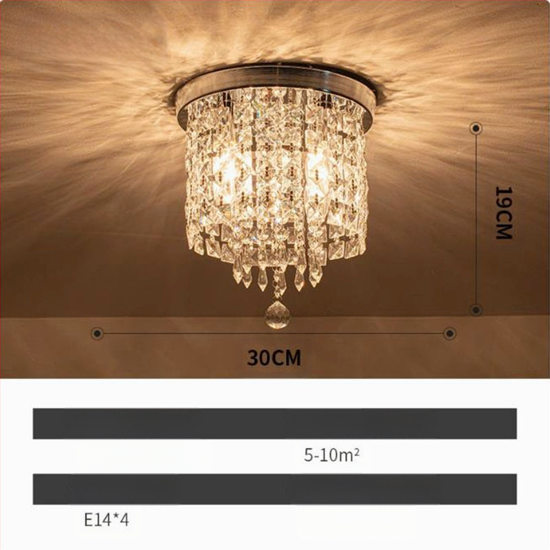 Ekspordi pakkumise Zhongshan lambid kristall klassikaline restoran soe magamistuba veranda vahekäik hulgimüük LED laelamp