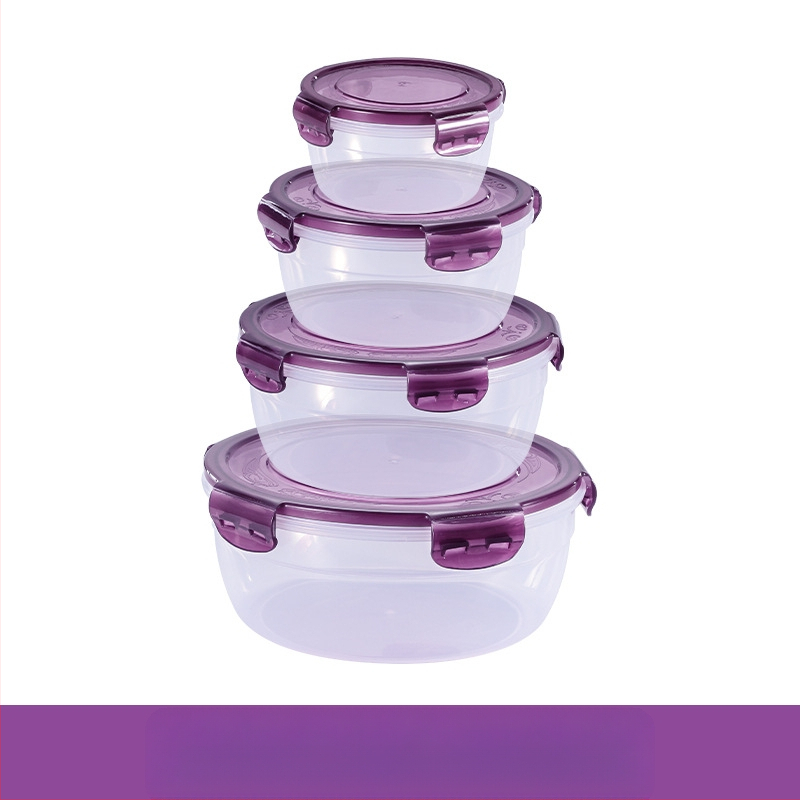 Prekogranični zadebljani plastični set za povrće, prehrambena kvaliteta, velikog kapaciteta, zatvorena kutija, kuhinjska okrugla posuda za povrće, za mikrovalnu pećnicu