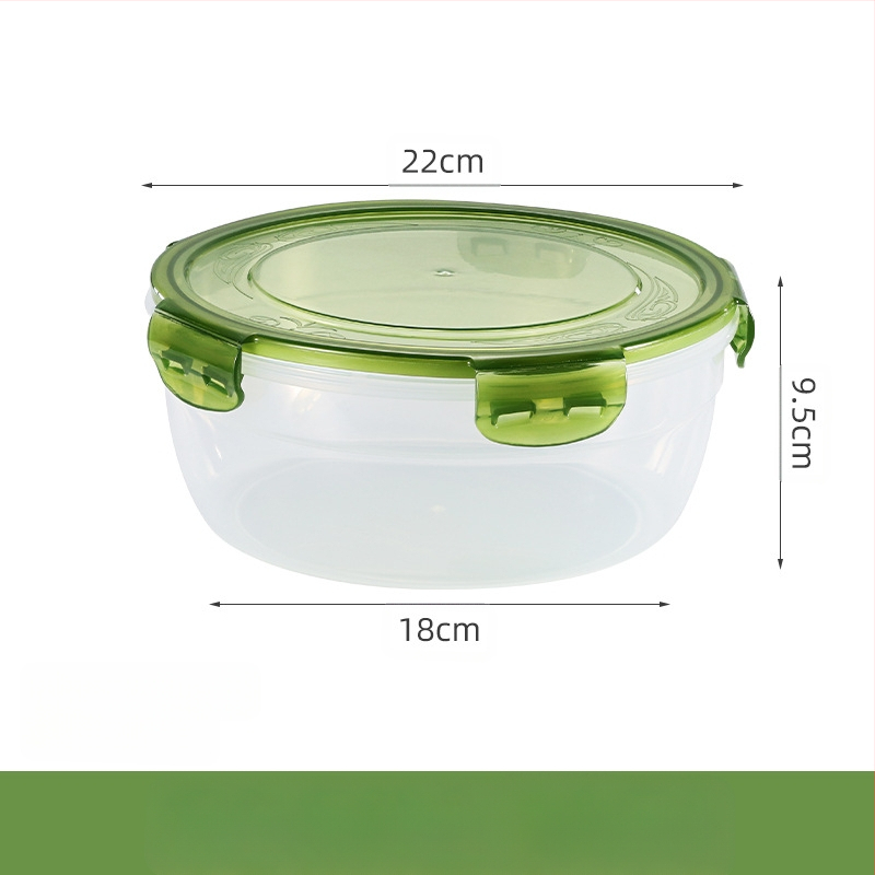 Prekogranični zadebljani plastični set za povrće, prehrambena kvaliteta, velikog kapaciteta, zatvorena kutija, kuhinjska okrugla posuda za povrće, za mikrovalnu pećnicu