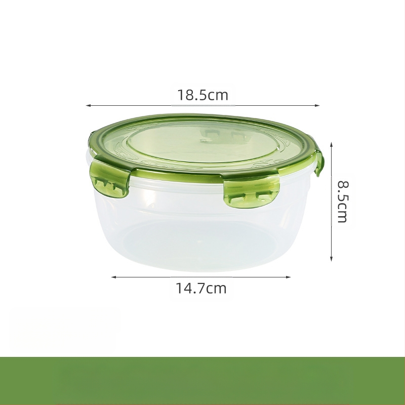 Prekogranični zadebljani plastični set za povrće, prehrambena kvaliteta, velikog kapaciteta, zatvorena kutija, kuhinjska okrugla posuda za povrće, za mikrovalnu pećnicu