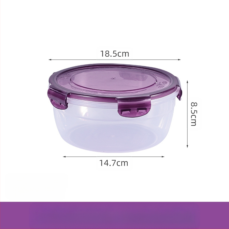 Prekogranični zadebljani plastični set za povrće, prehrambena kvaliteta, velikog kapaciteta, zatvorena kutija, kuhinjska okrugla posuda za povrće, za mikrovalnu pećnicu
