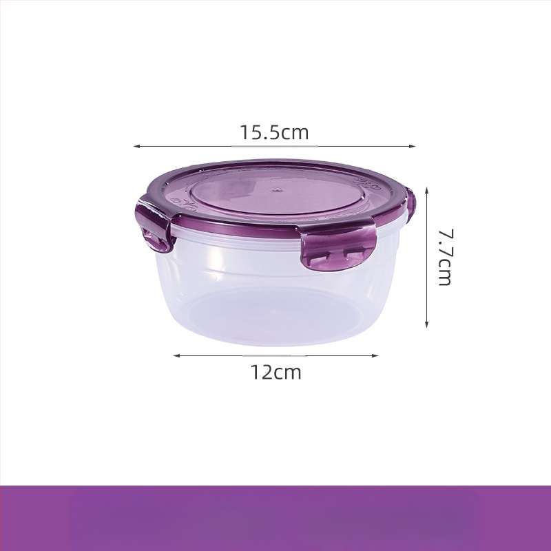 Prekogranični zadebljani plastični set za povrće, prehrambena kvaliteta, velikog kapaciteta, zatvorena kutija, kuhinjska okrugla posuda za povrće, za mikrovalnu pećnicu