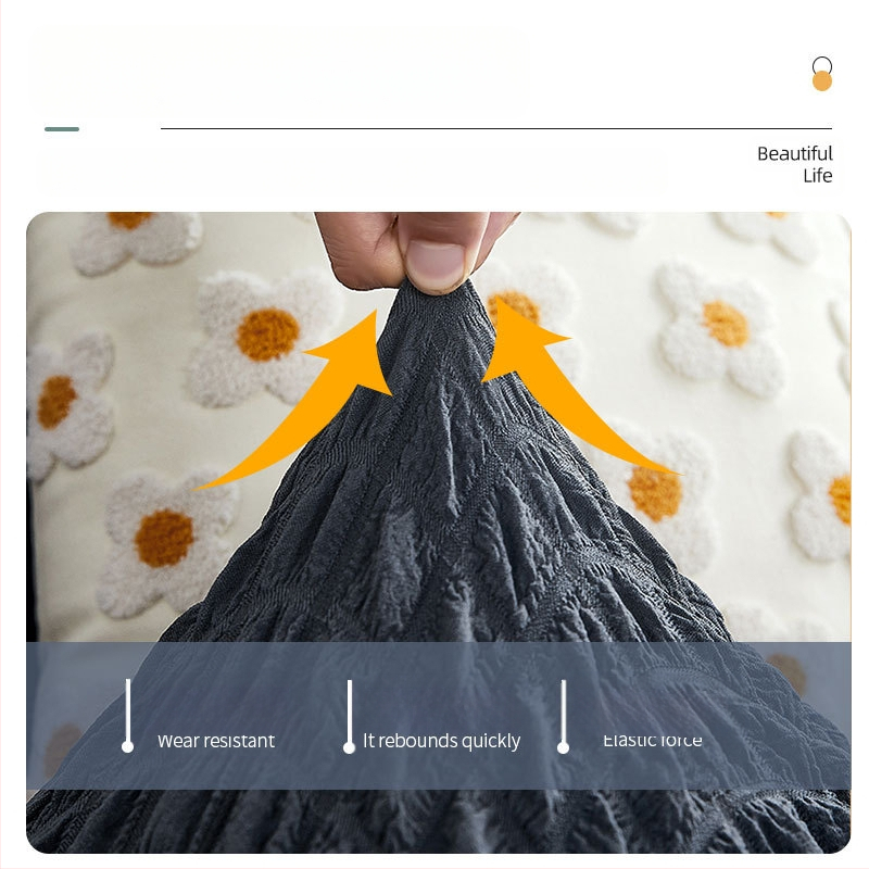 Плътен цвят, универсален калъф за педали Seersucker, домашен калъф за педали без ръкави, модерен прост еластичен калъф за диван