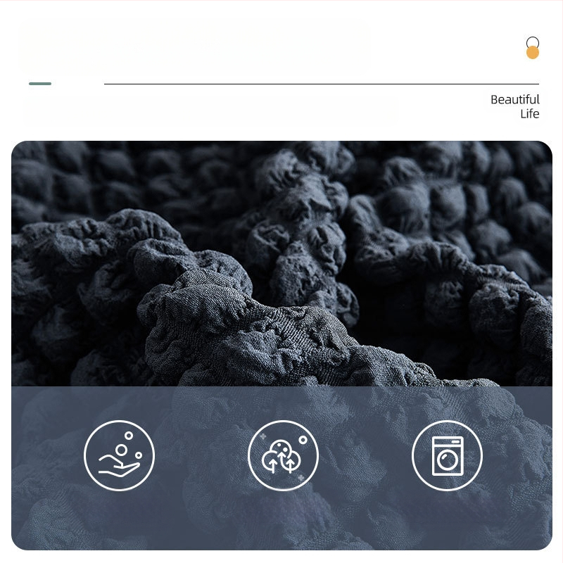 Плътен цвят, универсален калъф за педали Seersucker, домашен калъф за педали без ръкави, модерен прост еластичен калъф за диван