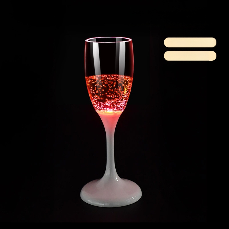 Kreatív LED világító pohár ktv bár pezsgőspohár műanyag bor koktél élelmiszeripari minőségű borospohár karácsonyi ajándék