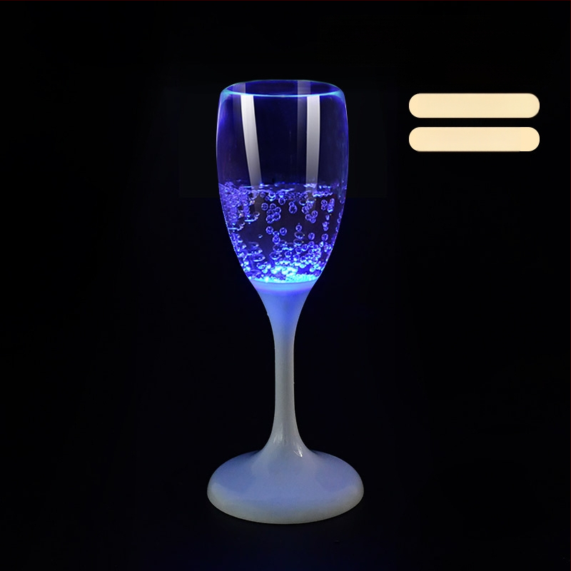 Kreatív LED világító pohár ktv bár pezsgőspohár műanyag bor koktél élelmiszeripari minőségű borospohár karácsonyi ajándék