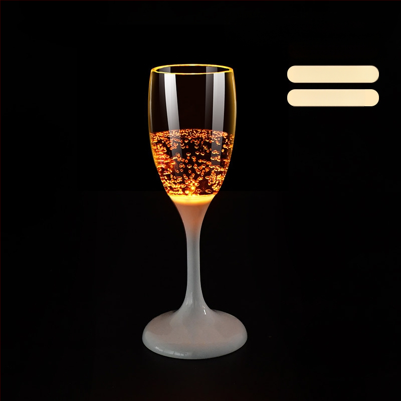 Kreatív LED világító pohár ktv bár pezsgőspohár műanyag bor koktél élelmiszeripari minőségű borospohár karácsonyi ajándék