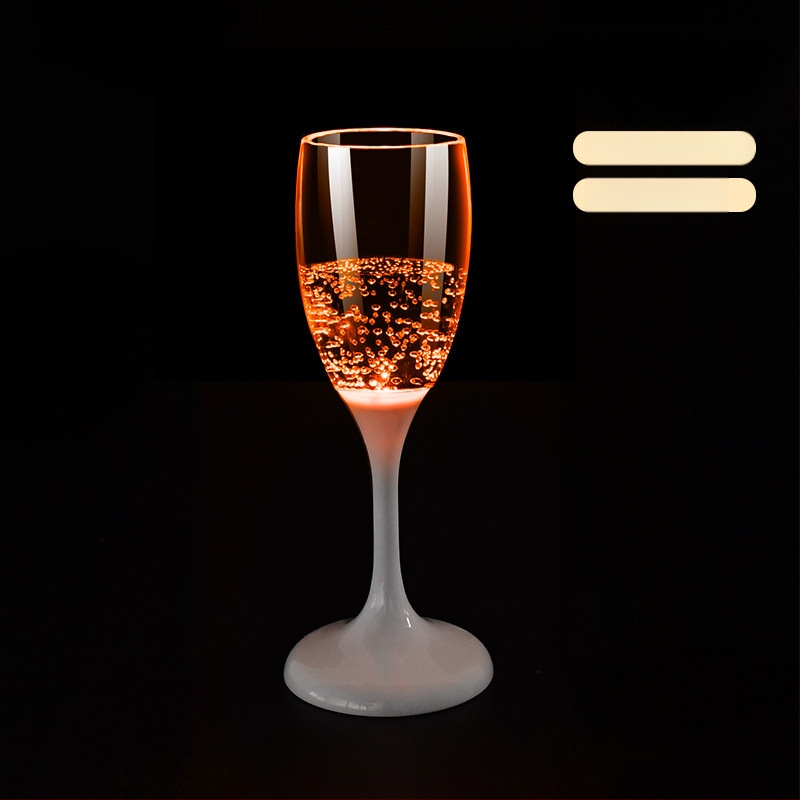 Kreatív LED világító pohár ktv bár pezsgőspohár műanyag bor koktél élelmiszeripari minőségű borospohár karácsonyi ajándék