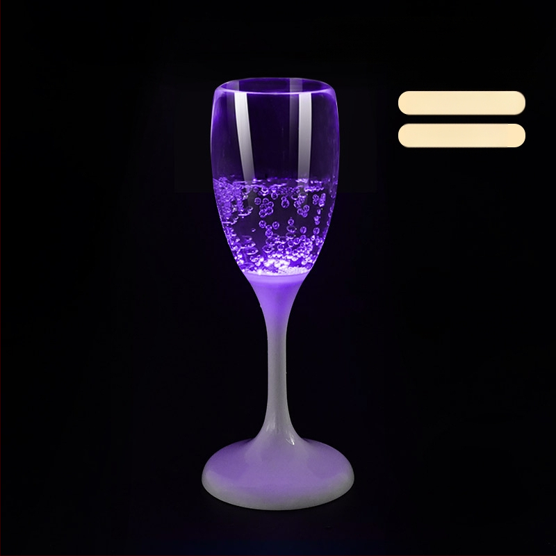 Kreatív LED világító pohár ktv bár pezsgőspohár műanyag bor koktél élelmiszeripari minőségű borospohár karácsonyi ajándék
