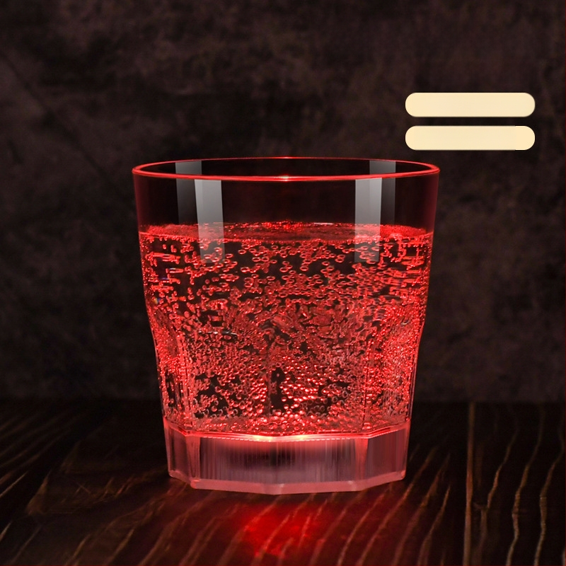Kreatív LED világító pohár ktv bár pezsgőspohár műanyag bor koktél élelmiszeripari minőségű borospohár karácsonyi ajándék