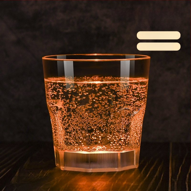 Kreatív LED világító pohár ktv bár pezsgőspohár műanyag bor koktél élelmiszeripari minőségű borospohár karácsonyi ajándék