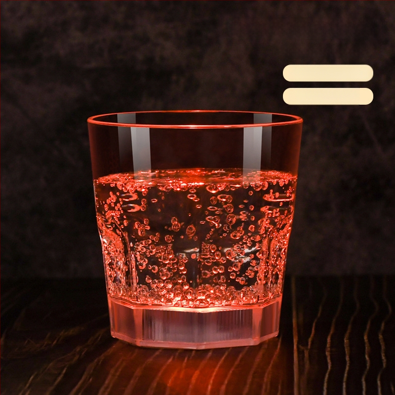 Kreatív LED világító pohár ktv bár pezsgőspohár műanyag bor koktél élelmiszeripari minőségű borospohár karácsonyi ajándék