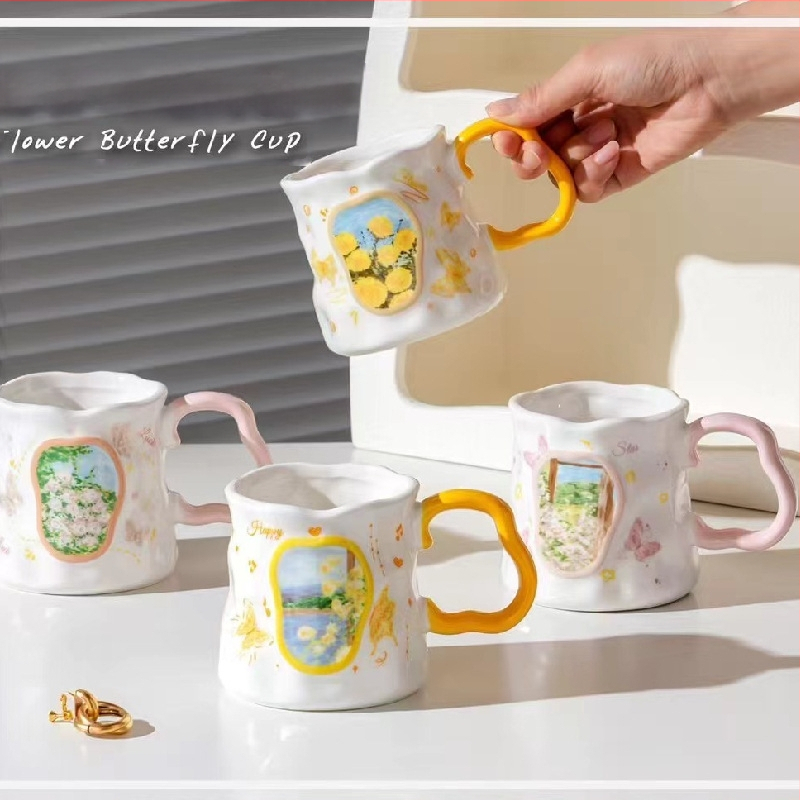 Uus toode Väike punane raamat Raputa Heli Internet Populaarne loominguline käsitsi sõtkuv keraamiline kruus Reklaamkingitus Ühekordne tass Isikupärastatud veekruus meestele ja naistele