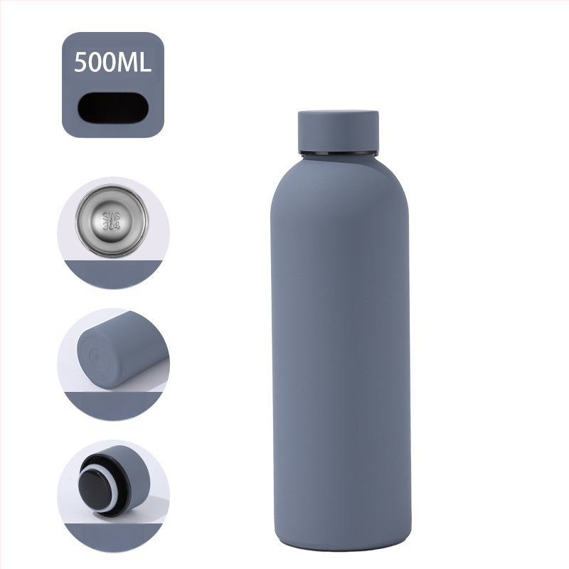 Kummivärv Sport väikese suuga pudel vaakumtops kahekihiline vaakum 304 roostevabast terasest Coca-Cola pudel kuum Ameerika väikese suuga tass