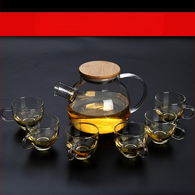 Arbatinukas stiklinis šalto vandens virdulys, aukštai temperatūrai atsparus gėlių formos arbatinukas su filtru, buitinė žvakė arbatai ruošti, didelis karšto vandens virdulys