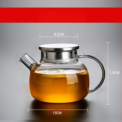 Arbatinukas stiklinis šalto vandens virdulys, aukštai temperatūrai atsparus gėlių formos arbatinukas su filtru, buitinė žvakė arbatai ruošti, didelis karšto vandens virdulys