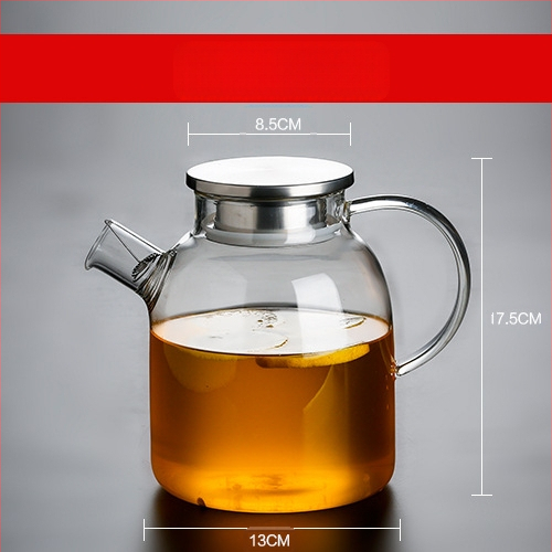 Arbatinukas stiklinis šalto vandens virdulys, aukštai temperatūrai atsparus gėlių formos arbatinukas su filtru, buitinė žvakė arbatai ruošti, didelis karšto vandens virdulys