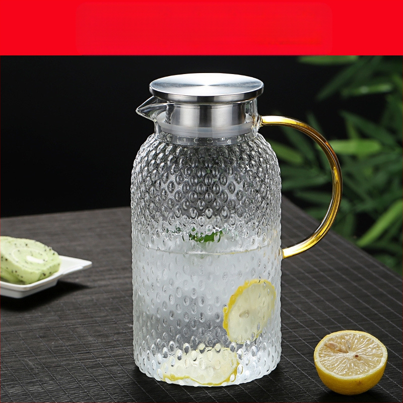 Arbatinukas stiklinis šalto vandens virdulys, aukštai temperatūrai atsparus gėlių formos arbatinukas su filtru, buitinė žvakė arbatai ruošti, didelis karšto vandens virdulys