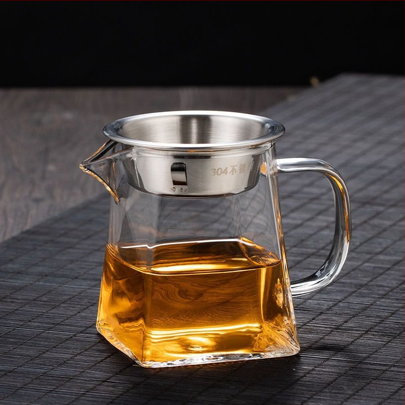 Buitinis arbatos filtras, aukštai temperatūrai atsparus arbatinukas, elegantiškas puodelis, arbatinukas, arbatos ir vandens atskyrimo arbatos virimo aparatas, stiklinis arbatos puodelis
