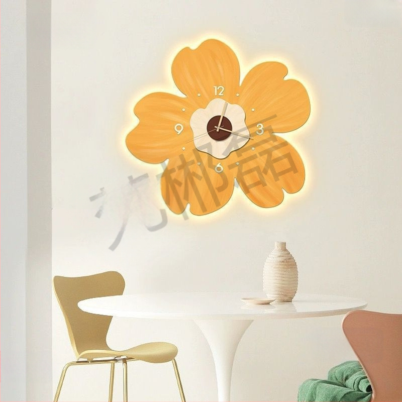 Alkalmi falióra, falra akasztható óra, vendég étterem, kreatív virágos hálószoba, pásztori stílusú szobadekoráció, csendes óra