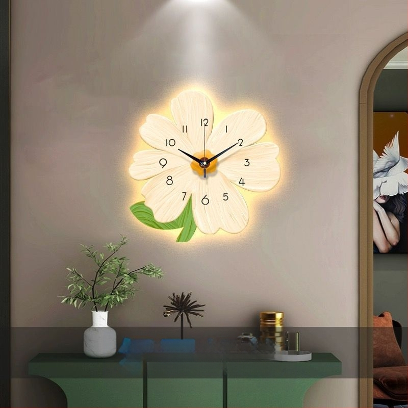 Alkalmi falióra, falra akasztható óra, vendég étterem, kreatív virágos hálószoba, pásztori stílusú szobadekoráció, csendes óra