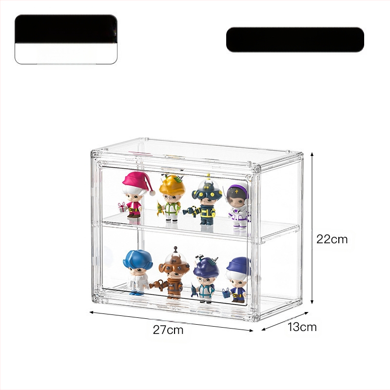 Koti hoiustamise artefakt Luksuslik läbipaistev magnetiline neeldumiskarp Ligipääsetav luksuslik hoiuriiul Tolmukindel riidest vitriinkapp