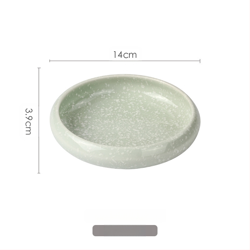 „Meiguang“ japoniško stiliaus keraminiai stalo įrankiai, 6 colių apvali gili lėkštė, korėjietiško stiliaus kimchi suši vaisių lėkštė, šaltų patiekalų stalo įrankiai