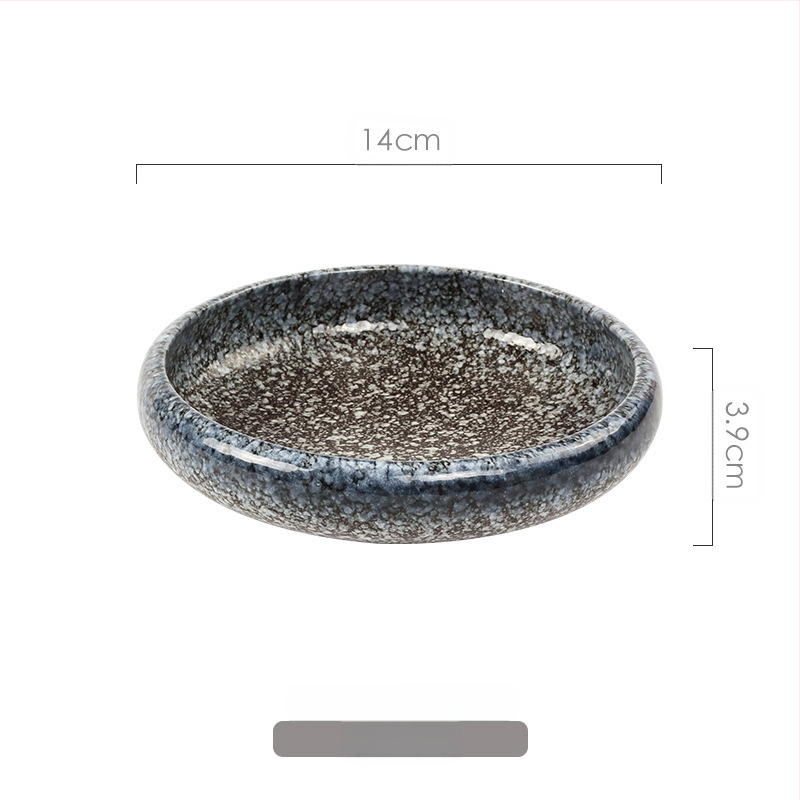 „Meiguang“ japoniško stiliaus keraminiai stalo įrankiai, 6 colių apvali gili lėkštė, korėjietiško stiliaus kimchi suši vaisių lėkštė, šaltų patiekalų stalo įrankiai