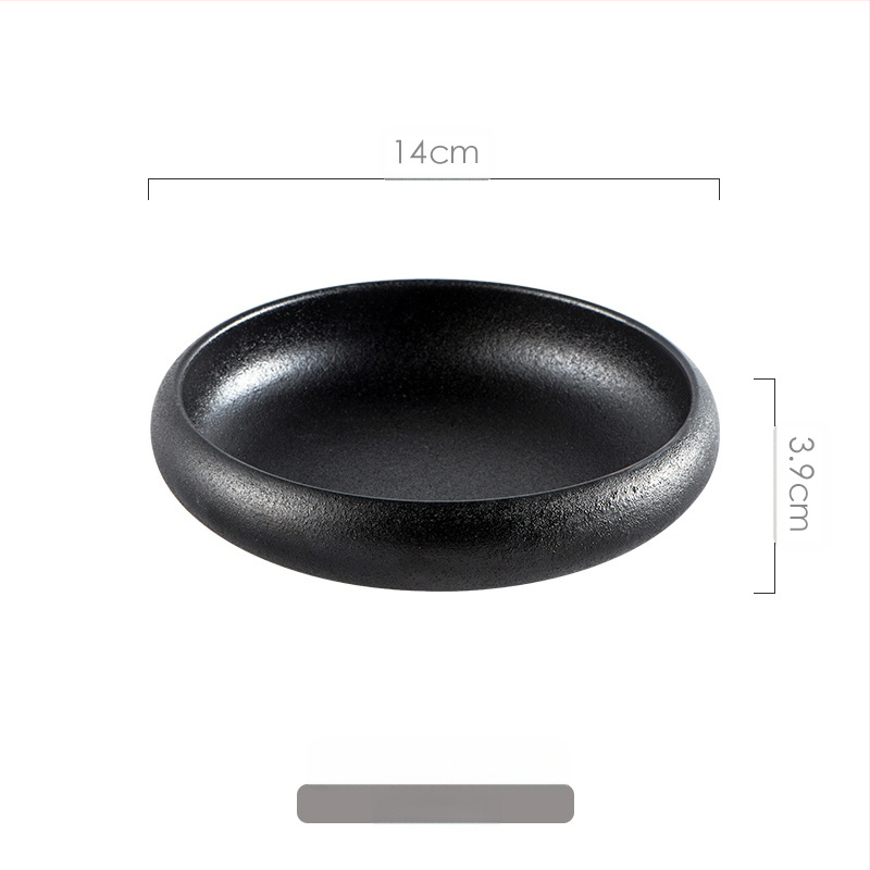 „Meiguang“ japoniško stiliaus keraminiai stalo įrankiai, 6 colių apvali gili lėkštė, korėjietiško stiliaus kimchi suši vaisių lėkštė, šaltų patiekalų stalo įrankiai
