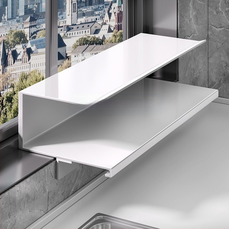 Löögivaba köögi aknalaua pikendusplaadi hoiuriiul, tööpinna laiendatud akna magnetiline vaheseina pikendus, kahekihiline hoiuriiul