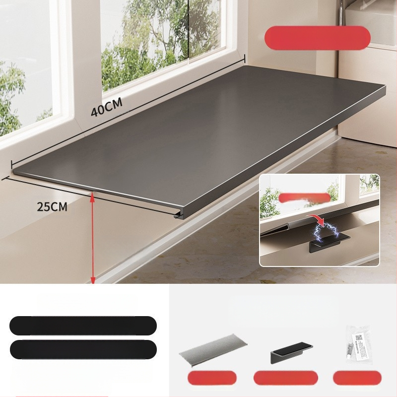 Löögivaba köögi aknalaua pikendusplaadi hoiuriiul, tööpinna laiendatud akna magnetiline vaheseina pikendus, kahekihiline hoiuriiul